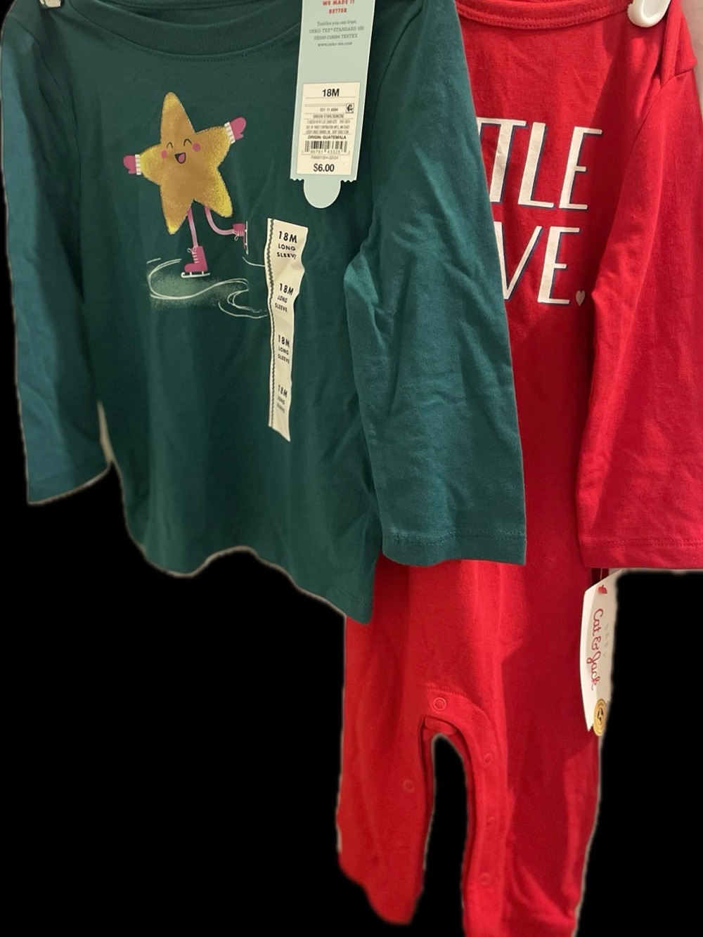Kids Bundle 18M Ice-SkatingTop & 6-9M Romper Cat & Jack